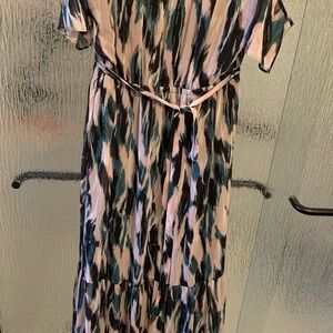 Elegant Multicolor Patterned Dress